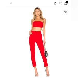 Superdown Remy Bandeau Pant Set in Red